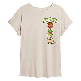 Juniors' The Muppets Stack Oversized Tee