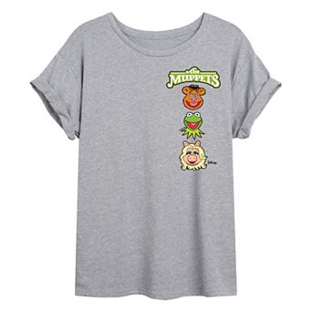 Juniors' The Muppets Stack Oversized Tee