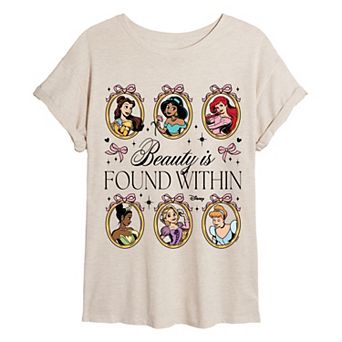 Juniors' Disney's Princess Beauty Is Found Within Oversized Tee