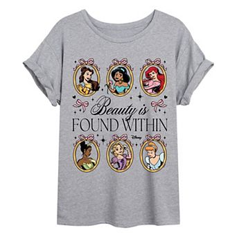 Juniors' Disney's Princess Beauty Is Found Within Oversized Tee