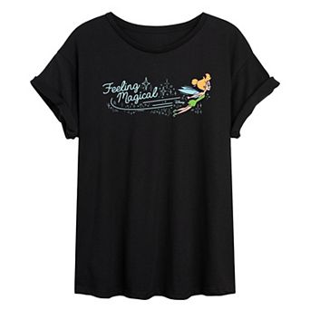 Juniors' Disney's Tinker Bell Feeling Magical Oversized Tee
