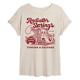 Juniors' Disney / Pixar's Cars Tow Mater Radiator Springs Towing & Salvage Oversized Tee