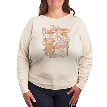 Plus Size Disney / Pixar's Toy Story Woody's Roundup French Terry Long Sleeve Tee