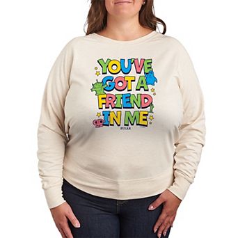 Plus Size Disney / Pixar's Toy Story You've Got A Friend In Me French Terry Long Sleeve Tee