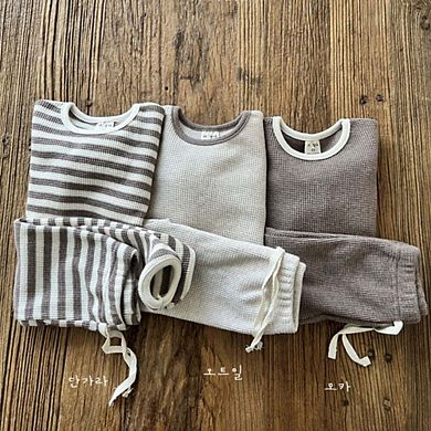 MyKids-USA® Waffle Knitted Fabric Loose Comfy Set