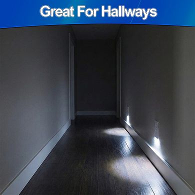 3 LED Cover Plate Nightlight Easy Install No Wires, Energy Efficient 4 Pack