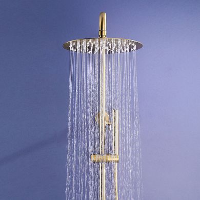 Modern Wall-Mounted Thermostatic Bathroom Shower Set with Handheld Shower