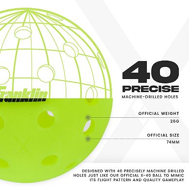 Franklin Max Grit Textured Pickleballs 3-pk.