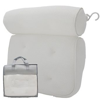 Tub Headrest Pillow 6 Suction Cups, Quick Dry Mesh, Machine Washable for Bathtub Soaking
