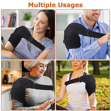 Electric Heated Shoulder Brace Pain Relief & Muscle Therapy Wrap