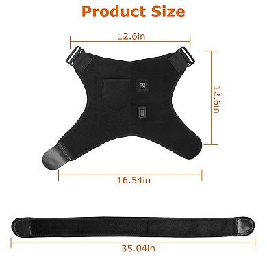 Electric Heated Shoulder Brace Pain Relief & Muscle Therapy Wrap