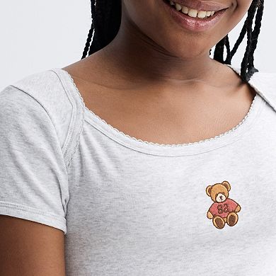 Girls 7-20 SO® Picot Trim Top in Regular & Plus Size
