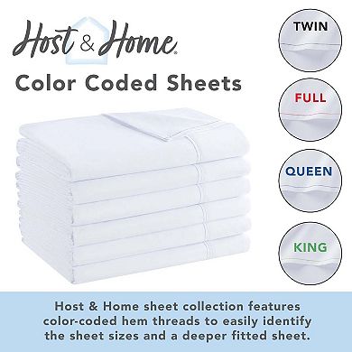 Host & Home Microfiber Flat Sheets (6/Pack)