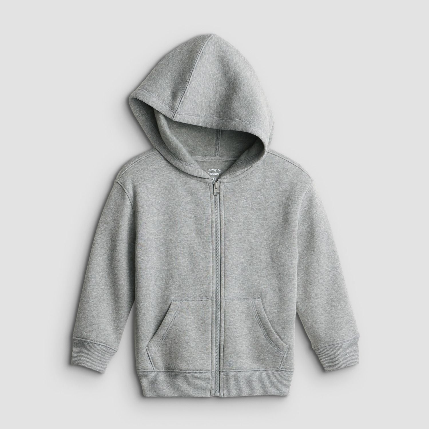 Худи Jumping Beans® Full Zip Fleece для мальчиков-малышей, цвет: Серый — фото 1