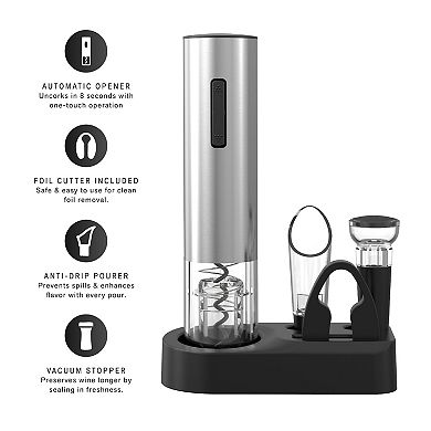 Premium Wine & Juice Duo: Electric Wine Opener + Travel Juicer Blender