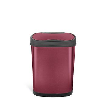 Ninestars Modern Oval 4-Gallon Stainless Steel Sensor Trash Can