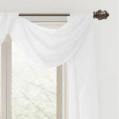 Celine Sheer 55 x 216 in. Sheer Curtain Scarf Valance