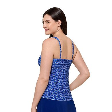 Women's Bal Harbour Tie Front Babydoll Tankini Swimsuit Top