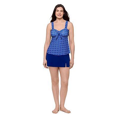Women's Bal Harbour Tie Front Babydoll Tankini Swimsuit Top
