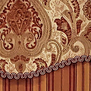 Chenille Damask Paisley Dream Glory Valance 3" Rod Pocket