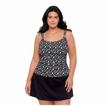 Plus Size Bal Harbour Ring Tankini Swim Top