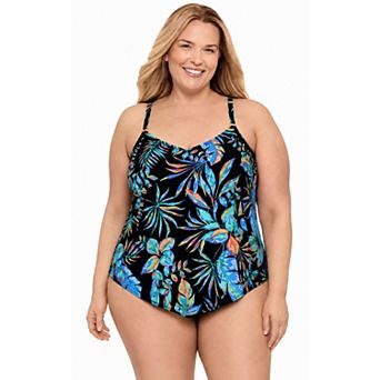 Plus Size Bal Harbour V-Neck Hankini Swim Top
