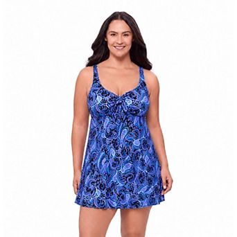 Plus Size Bal Harbour Bow Front Swimdress