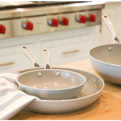 TECHEF CeraTerra - 8", 10", & 12" Ceramic Nonstick Frying Pan Set