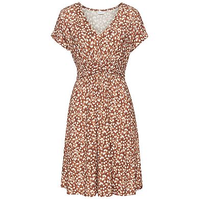 Lascana Women's Short Sleeve Print Dress