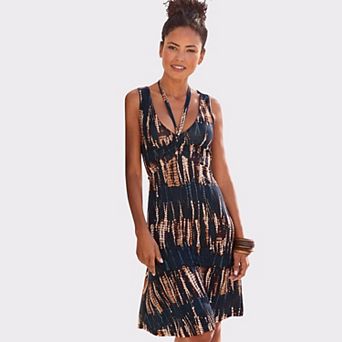 Lascana Women's Strap Detail Printed Dress