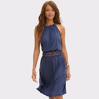 Lascana Women's Crochet Detail Dress