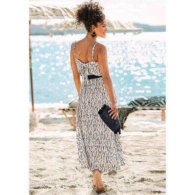 Lascana Women's Printed Tie Back Maxi Dress