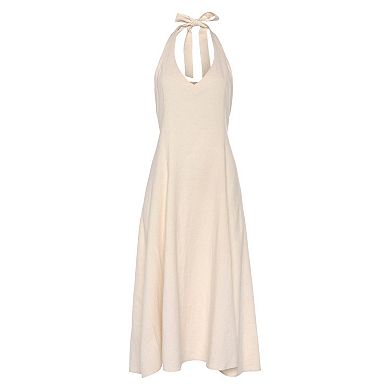 Lascana Women's Flowy Halter Neck Dress