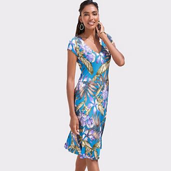 Lascana Women's Pattern V-Neck Dress