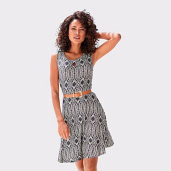 Lascana Women's Sleeveless Keyhole Dress