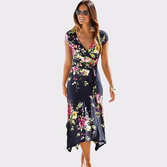 Lascana Women's Handkerchief Hem Dress