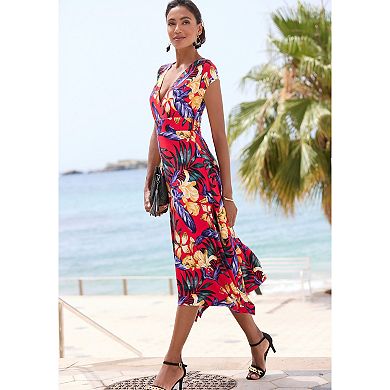 Lascana Women's Handkerchief Hem Dress