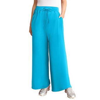 Roaman's Women's Plus Size Comfort+ Fleece Flared Sweatpants