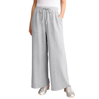 Roaman's Women's Plus Size Comfort+ Fleece Flared Sweatpants