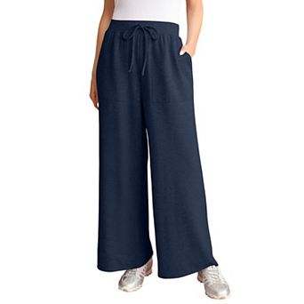Roaman's Women's Plus Size Comfort+ Fleece Flared Sweatpants