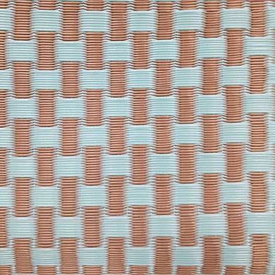 Basket Weave Sand and Aqua Rug