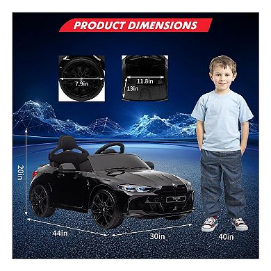 12V Licensed BMW M4 Kids Ride On Car,Electric Toy Vehicle with Remote Control