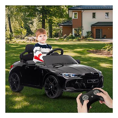 12V Licensed BMW M4 Kids Ride On Car,Electric Toy Vehicle with Remote Control