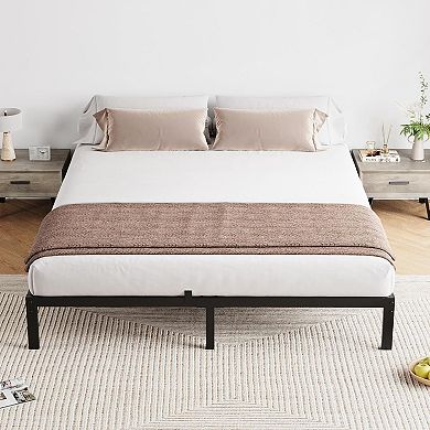 10" Heavy Duty Metal Bed Frame with Storage, Steel Slats, Noise Free & Easy Assembly