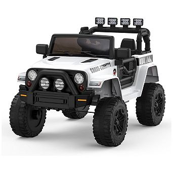 12V Kids Ride on Car, Electric Toy Truck, Spring Suspension, LED Lights