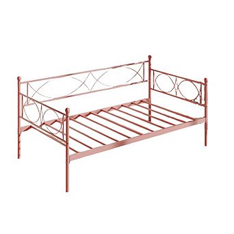 Daybed with Headboard, Steel Slat Sofa Bed for Living Room, Bedroom & Guest Room
