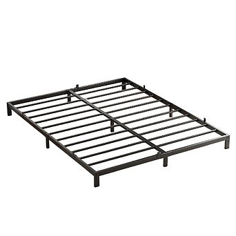 Black 6" Low Profile Metal Bed Frame, Noise Free & Easy Assembly