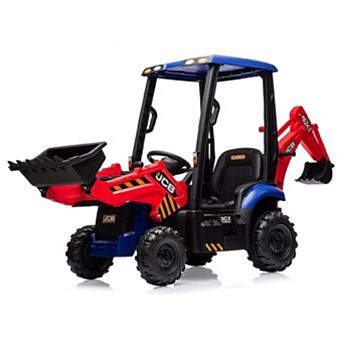 12V Kids Electric Vehicle, 4 in 1 Ride on Excavator & Bulldozer with Remote Control