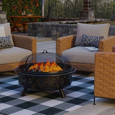 Buffalo Plaid Black and White Rug