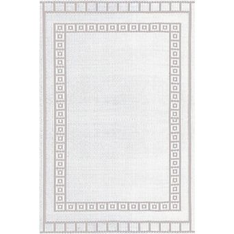 Border White Sand Rug